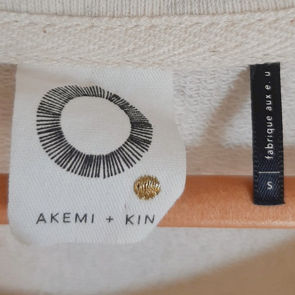 Anthro Akemi + Kin Crochet Sleeve Sweatshirt Tunic - Picture 7 of 10
